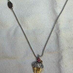 Juicy Couture Silver and Gold Cupcake Necklace